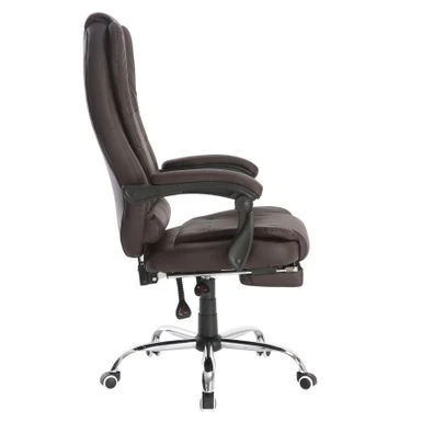 Porthos Home Jett Executive Office Chair, Reclining Backrest, Retractable Footrest - Brown 13 Porthos Home Jett Executive Office Chair, Reclining Backrest, Retractable Footrest - Brown - Image 13