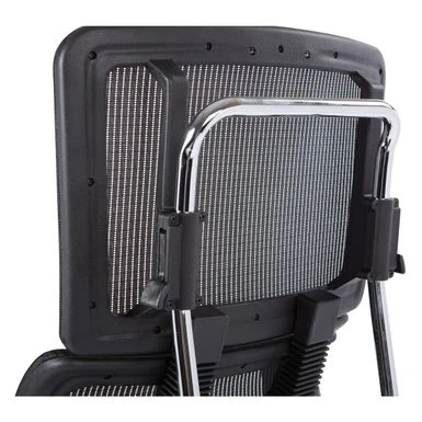 Vertical Black Mesh Back Managers Chair With Fabric Seat In Coal Black - Black 13 Vertical Black Mesh Back Managers Chair With Fabric Seat In Coal Black - Black - Image 13