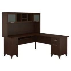Somerset 71W L Shaped Desk With Hutch - Hansen Cherry 22 Somerset 71W L Shaped Desk With Hutch - Hansen Cherry -Felloweis Store 9bb04223 5068 4082 b328 82e9fb21f10b