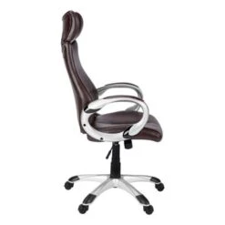 Office Chair/ Adjustable Height/ Swivel/ Ergonomic/ Armrests/ Computer Desk/ Work/ Metal/ Pu Leather Look/ Brown/ Grey/ Contemporary/ Modern -Felloweis Store 9bdbf647 f1ea 42e2 9be9 eb6c07c2a5ca