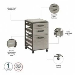 Refinery 62W L Shaped Industrial Desk With Drawers By Bush Furniture - Rustic Gray/Charred Wood 39 Refinery 62W L Shaped Industrial Desk With Drawers By Bush Furniture - Rustic Gray/Charred Wood -Felloweis Store 9be3fc37 84f7 42d6 b3ed 319c8e0293b6