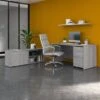 Studio C 60W Desk With Return And Cabinet By Bush Business Furniture - Platinum Gray