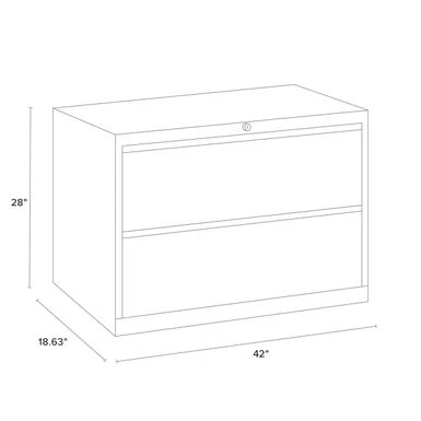 8000 Series 42" Wide 2-Drawer Lateral File Cabinet, Light Gray - Locking - Grey - Steel/Metal 2 8000 Series 42" Wide 2-Drawer Lateral File Cabinet, Light Gray - Locking - Grey - Steel/Metal - Image 2