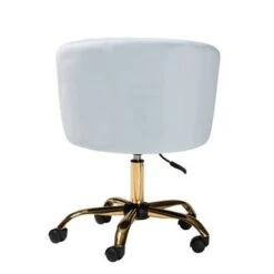 Baxton Studio Ravenna Contemporary Glam And Luxe Velvet Fabric And Gold Metal Swivel Office Chair - Blush Pink, Gold -Felloweis Store 9e6dec70 7548 40e9 8174 aaaaffae88d2