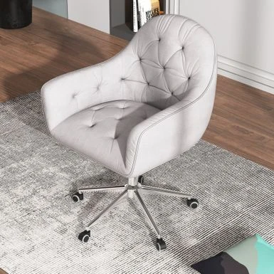 Hernals 32-36 Inch Velvet Contemporary Tufted Adjustable Home Office Chair By Corvus - Blue 17 Hernals 32-36 Inch Velvet Contemporary Tufted Adjustable Home Office Chair By Corvus - Blue - Image 17