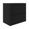 Hirsh 30 Inch Wide 2 Drawer Lateral 101 File Cabinet, Black - Black