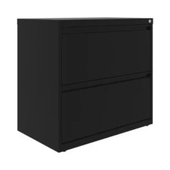 Hirsh 30 Inch Wide 2 Drawer Lateral 101 File Cabinet, Black - Black