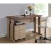 Porch & Den McCully Classic Oak Finished Modern Writing Desk - Oak Finish - Brown
