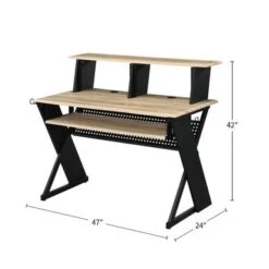 Acme Rectangular Music Desk Table With Earphone Rack - Natural And Black 17 Acme Rectangular Music Desk Table With Earphone Rack - Natural And Black -Felloweis Store a0ddd680 1fd4 42a3 beb3 d4eb9da382e0