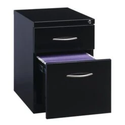 Hirsh 20" D Arch Pull Mobile Pedestal File Cabinet,1 Box/1 File - Black -Felloweis Store a0eaaedf 15ff 42df 980c 4504ed762435