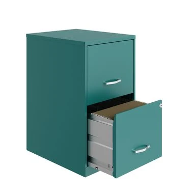 Space Solutions 18in. 2 Drawer Metal File Cabinet, Teal - Purple - Letter 5 Space Solutions 18in. 2 Drawer Metal File Cabinet, Teal - Purple - Letter - Image 5