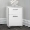 Key West 2 Drawer Mobile File Cabinet By Bush Furniture - Pure White Oak