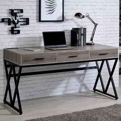 Industrial Gray/Sand Black Desk 1 Industrial Gray/Sand Black Desk