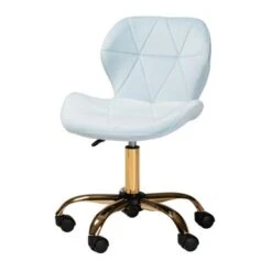 Baxton Studio Savara Contemporary Glam And Luxe Velvet Fabric And Gold Metal Swivel Office Chair - Grey, Gold -Felloweis Store a5c94cf3 30da 4a01 8d7f e29a2f719d91