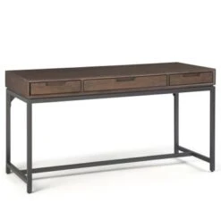 WYNDENHALL Devlin SOLID HARDWOOD Industrial 60 Inch Wide Desk - Walnut Brown 38 WYNDENHALL Devlin SOLID HARDWOOD Industrial 60 Inch Wide Desk - Walnut Brown -Felloweis Store a679efc4 2210 47ac a2fd 2a59050a208f