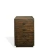 Perspectives Mobile File Cabinet - Mobile - 3 Drawers - Brushed Acacia