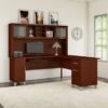 Somerset 71W L Shaped Desk With Hutch - Hansen Cherry
