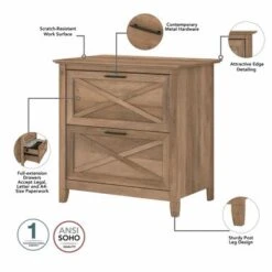 Key West 2 Drawer Lateral File Cabinet By Bush Furniture - Shiplap Gray/Pure White -Felloweis Store a881baeb d55d 4575 8ea0 281f952881a4
