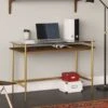 Eaton Desk - Brass 46"