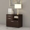 Studio C Storage Cabinet With Drawers By Bush Business Furniture - Black Walnut