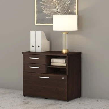 Studio C Storage Cabinet With Drawers By Bush Business Furniture - Black Walnut 1 Studio C Storage Cabinet With Drawers By Bush Business Furniture - Black Walnut