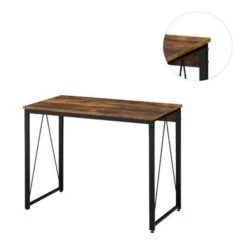 Wooden Top Writing Desk With Metal Frame - Black -Felloweis Store aa3adc79 b00d 4f1f 94a3 a5c75a1e70cb