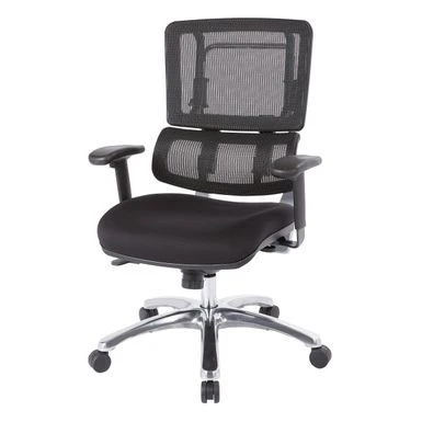 Vertical Black Mesh Back Managers Chair With Fabric Seat In Coal Black - Black 9 Vertical Black Mesh Back Managers Chair With Fabric Seat In Coal Black - Black - Image 9