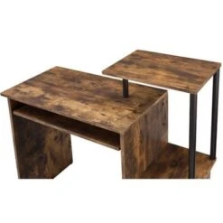 Wooden Computer Desk With Keyboard Tray - Weathered Oak And Black 18 Wooden Computer Desk With Keyboard Tray - Weathered Oak And Black -Felloweis Store aac50064 fb63 4fa9 8bcd c3fd9958ecd1