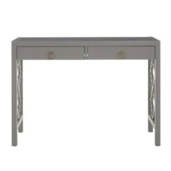 Andi 2-Drawer White Finish Writing Desk By INSPIRE Q Bold - Frost Grey -Felloweis Store aac5ff49 2a7f 4b0c ae67 6d2ae930bcf7