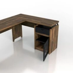 DH BASIC Urban 63-inch Multi-storage L-shape Desk By Denhour - Light Hickory -Felloweis Store abbf41f5 5b3c 4a9f ae88 96a969a9dbfd