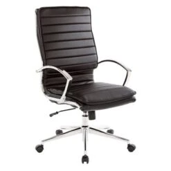 High Back Professional Managers Faux Leather Chair With Chrome Base And Removable Sleeves - Brown/Silver 24 High Back Professional Managers Faux Leather Chair With Chrome Base And Removable Sleeves - Brown/Silver -Felloweis Store abf9341a bae0 4a72 baaf f42bf6eeeb0a