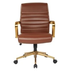 Ave Six Baldwin Mid-Back Faux Leather Chair With Gold Finish Arms And Base - Navy 39 Ave Six Baldwin Mid-Back Faux Leather Chair With Gold Finish Arms And Base - Navy -Felloweis Store ac3186c0 8002 43da 8a37 fc4f3346623a