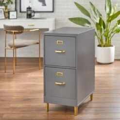 Carson Carrington Erfjord 2-drawer File Cabinet - Charcoal Grey