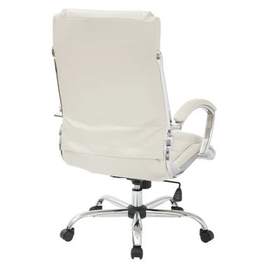 Executive Office Chair With Padded Arms In Faux Leather - White 10 Executive Office Chair With Padded Arms In Faux Leather - White - Image 10