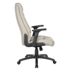 Executive Bonded Leather Office Chair - Grey -Felloweis Store adb49003 9e6a 443e b902 ebccdc234424