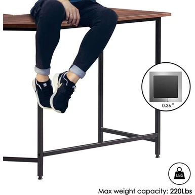 Mcombo L-Shaped Desk Computer Gaming Corner Desk With Large Monitor Stand, Office Writing Workstation With Movable Shelf - Ebony 11 Mcombo L-Shaped Desk Computer Gaming Corner Desk With Large Monitor Stand, Office Writing Workstation With Movable Shelf - Ebony - Image 11