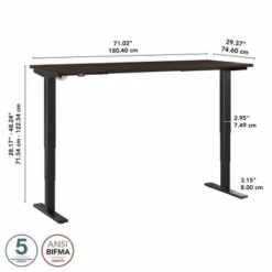 Move 40 Series 72W X 30D Adjustable Desk By Bush Business Furniture - Platinum Gray -Felloweis Store add4f8b1 9549 4e9b b6d1 fb3523fce18c