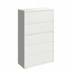 Hirsh 42 In Wide, 5 Drawer, HL8000 Series, White - White