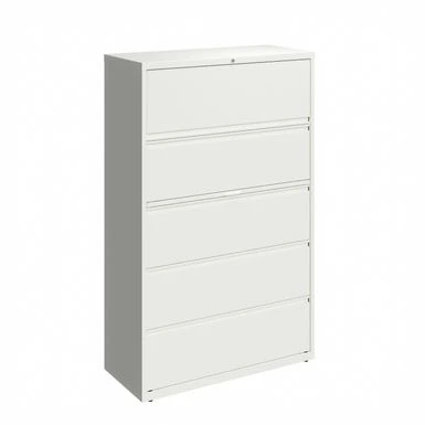 Hirsh 42 In Wide, 5 Drawer, HL8000 Series, White - White 1 Hirsh 42 In Wide, 5 Drawer, HL8000 Series, White - White