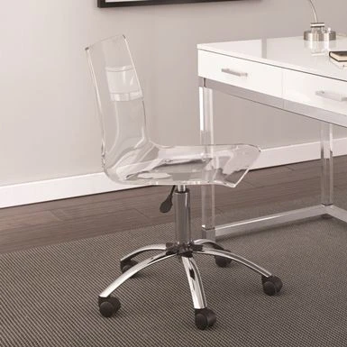 Aerial Adjustable Swivel Office Chair By Greyson Living - Clear / Chrome 1 Aerial Adjustable Swivel Office Chair By Greyson Living - Clear / Chrome