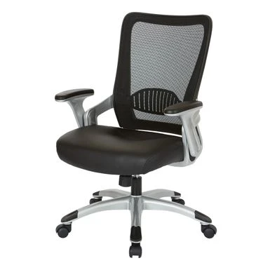 Black Mesh Back Manager's Office Chair With Silver Frame - Black Mesh 10 Black Mesh Back Manager's Office Chair With Silver Frame - Black Mesh - Image 10
