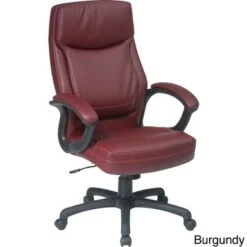 Work Smart Black Eco Leather High-back Contour Executive Chair - Eco Leather Executive Chair, Nylon Base, Black -Felloweis Store b0ab1b38 fff0 4c88 9532 9f686177af4f