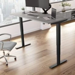 Move 40 Series 72W X 30D Adjustable Desk By Bush Business Furniture - Platinum Gray