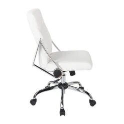 Faux Leather Office Chair With Chrome Base And Built-In Lumbar Support - White 28 Faux Leather Office Chair With Chrome Base And Built-In Lumbar Support - White -Felloweis Store b14bb86e e4ee 4061 af97 6d9362df06f5