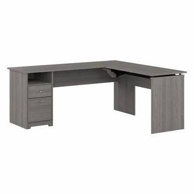 72W 3-position L-shaped Sit To Stand Desk By Bush Furniture - Modern Gray 14 72W 3-position L-shaped Sit To Stand Desk By Bush Furniture - Modern Gray - Image 14