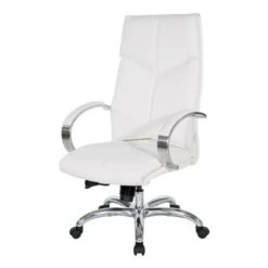 Deluxe High Back Executive Chair With Polished Aluminum Base And Padded Arms - White 19 Deluxe High Back Executive Chair With Polished Aluminum Base And Padded Arms - White -Felloweis Store b2a189ff 9992 42de 8b9d 7066ccd26bba