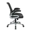 Screen Back Black Bonded Leather Seat Office Chair - Black