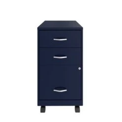 Space Solutions 18" Deep 3 Drawer Mobile Organizer Metal Cabinet, Navy - Blue - Letter 11 Space Solutions 18" Deep 3 Drawer Mobile Organizer Metal Cabinet, Navy - Blue - Letter -Felloweis Store b4264e99 a7f8 43ff a609 122821515fc3