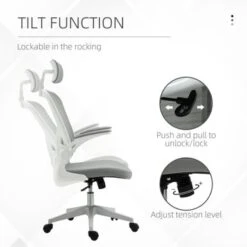 HOMCOM Vinsetto High Back Mesh Chair, Home Office Task Computer Chair With Adjustable Height, Lumbar Back Support, Headrest, And Arms - Black 23 HOMCOM Vinsetto High Back Mesh Chair, Home Office Task Computer Chair With Adjustable Height, Lumbar Back Support, Headrest, And Arms - Black -Felloweis Store b50760ec 1792 4272 93d8 c800b0fe6914