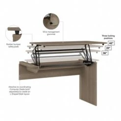 Cabot 3 Position Sit To Stand Desk Return By Bush Furniture - Heather Gray 37 Cabot 3 Position Sit To Stand Desk Return By Bush Furniture - Heather Gray -Felloweis Store b5362376 8d5b 41a5 af24 932d8b0923f0